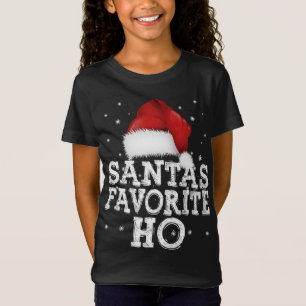 Santa's Favorite Ho Cute Juli Helgdagarna Pajama T Shirt