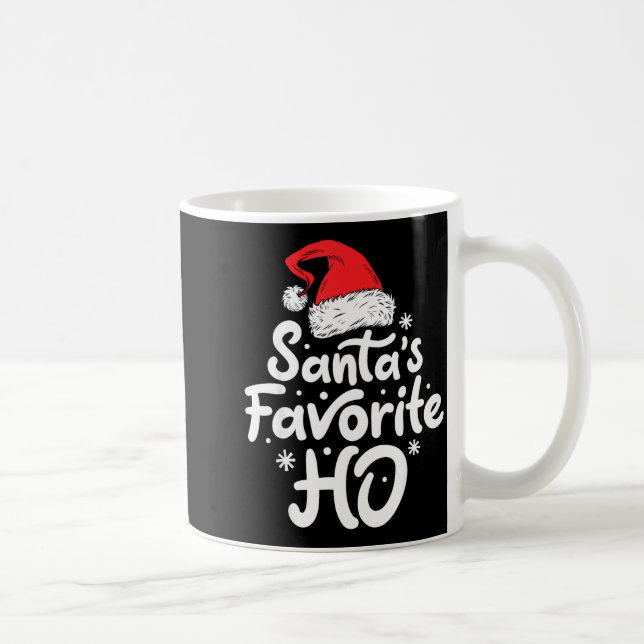Santa's Favorite Ho Funny Christmas Women Xmas San Kaffemugg (Höger)