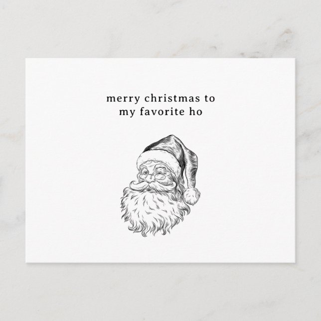 Santa's Favorite Ho Funny Helgdag Card Helg Vykort (Framsida)