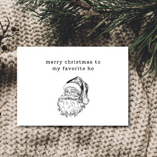 Santa's Favorite Ho Funny Helgdag Card Julkort