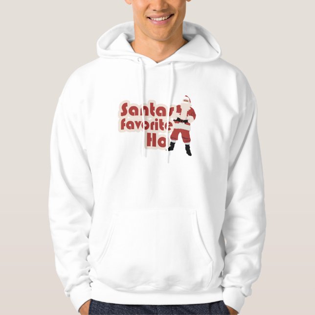 Santas Favorite Ho Funny jul Hoodie (Framsida)