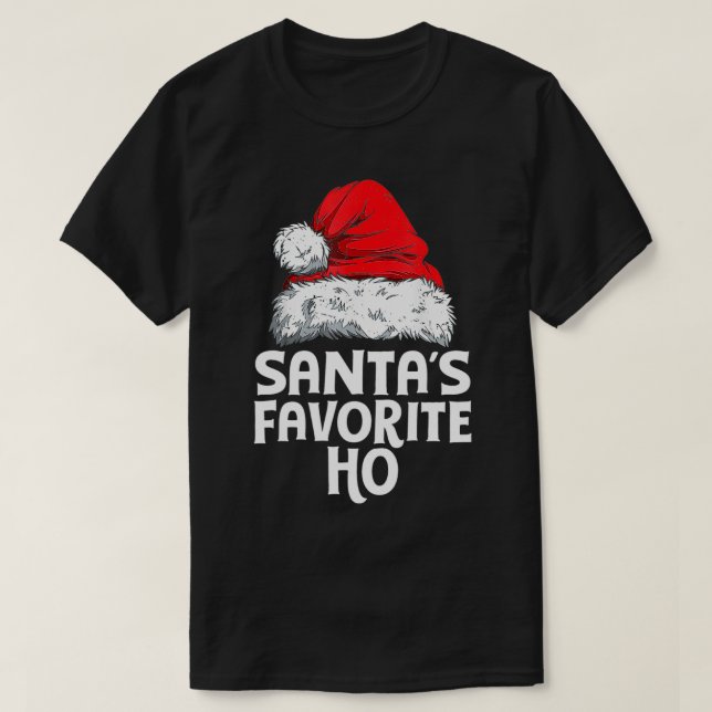 Santa's Favorite Ho Funny jul Pajama Santa H T Shirt (Design framsida)