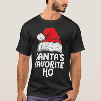 Santa's Favorite Ho Funny jul Pajama Santa H T Shirt
