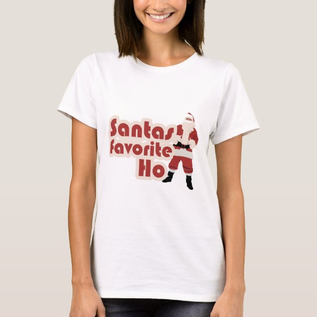 Santas Favorite Ho Funny jul Tee Shirt (Framsida)