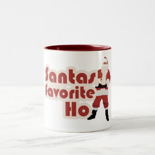 Santas Favorite Ho Funny jul Två-Tonad Mugg