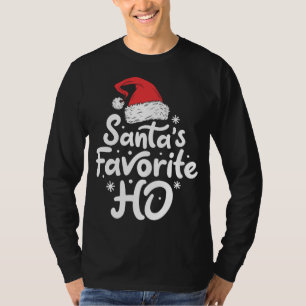 Santa's Favorite Ho Funny jul Women Julafton San T Shirt