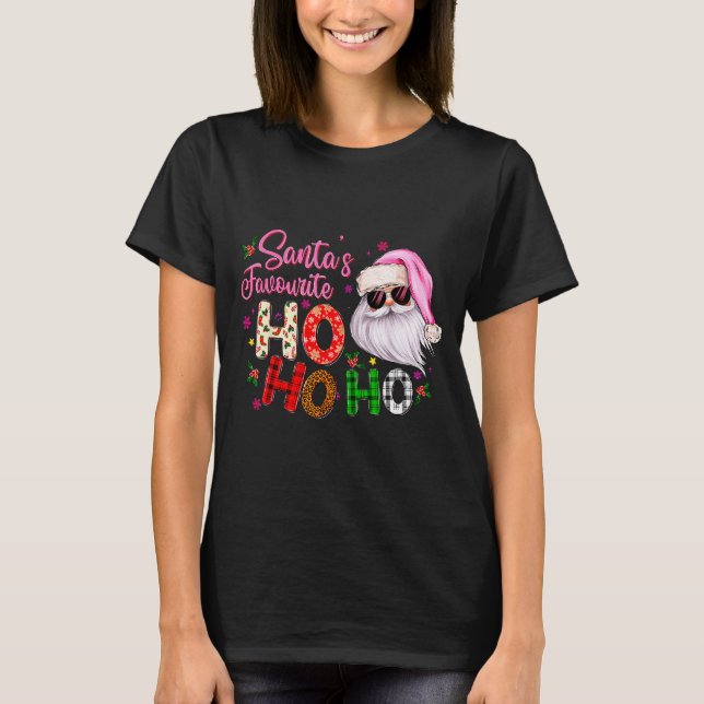 Santa's Favorite Ho Ho Ho Santa Claus Nk Christmas T Shirt (Framsida)