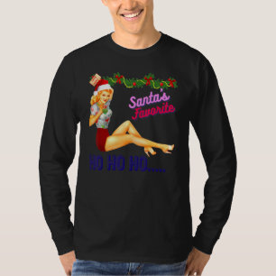Santa's Favorite Ho Ho Nice Naughty Dirty Joke T Shirt