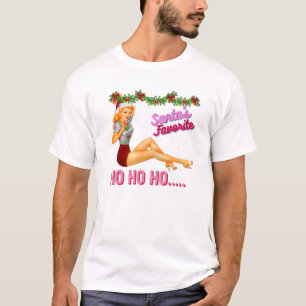 Santa's-Favorite-Ho Ho Nice Naughty Dirty Joke T Shirt