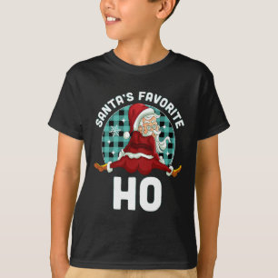 Santa's Favorite Ho - Julafton Naughty Santa T Shirt
