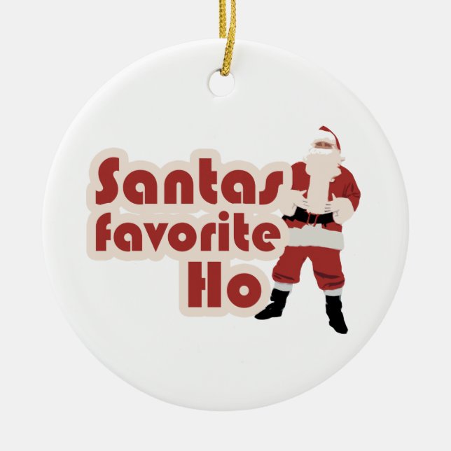 Santas Favorite Ho Julgransprydnad Keramik (Framsidan)