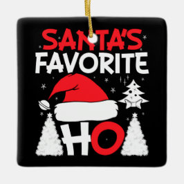 Santa's Favorite Ho Julgransprydnad Keramik