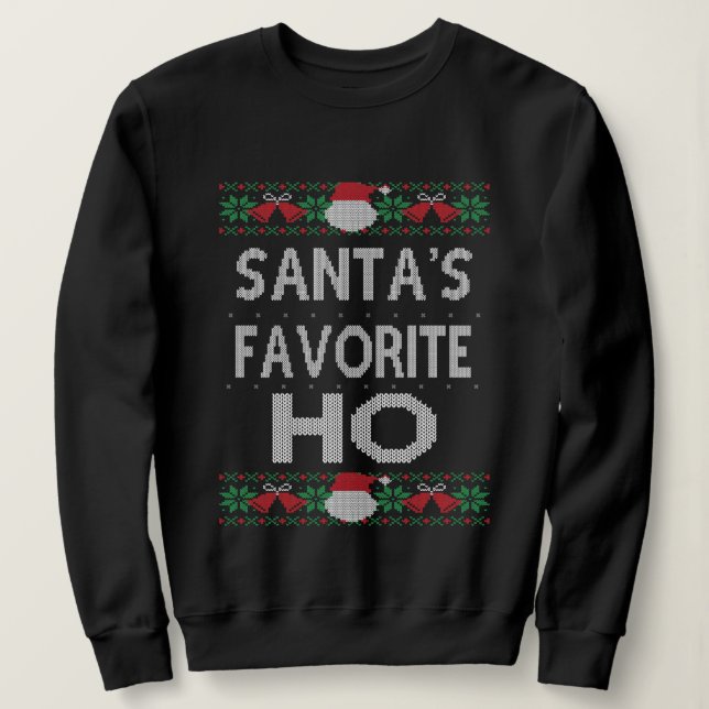 Santa's Favorite Ho Julsötare T Shirt (Design framsida)