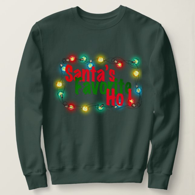 Santa's Favorite Ho - Ljus Funny Pun T Shirt (Design framsida)