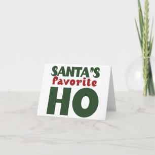 Santas Favorite HO lustig julklamdesign Helgkort
