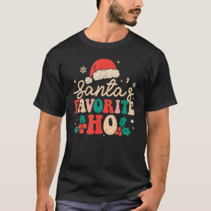 Santa's Favorite Ho Retro jul Julafton Helgdag B T Shirt