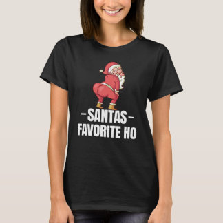 Santa's Favorite Ho Rude jul Julafton T Shirt