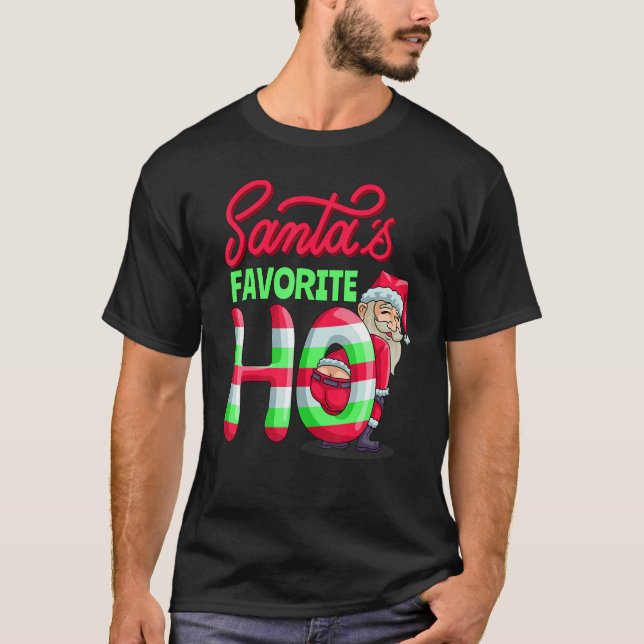 Santas Favorite Ho Santa Claus Ho  Women Girl Chri T Shirt (Framsida)