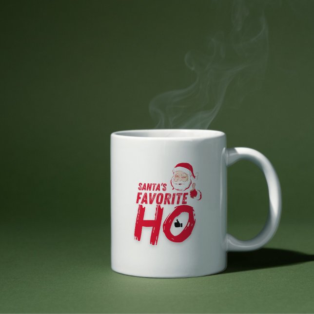 Santa's Favorite Ho - Spelande Helgdag Design Kaffemugg (Skapare uppladdad)