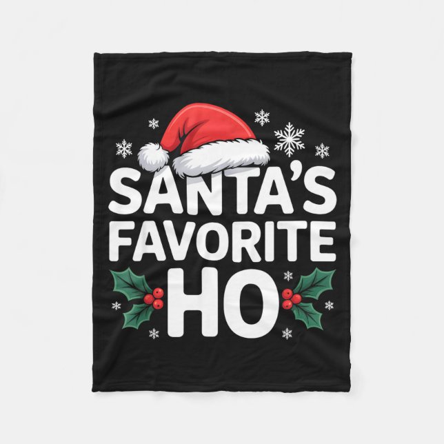 Santa's Favorite Ho Tee Funny Christmas Graphic  Fleecefilt (Framsidan)