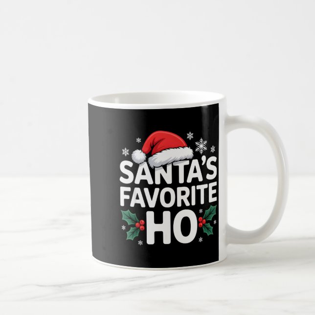 Santa's Favorite Ho Tee Funny Christmas Graphic  Kaffemugg (Höger)
