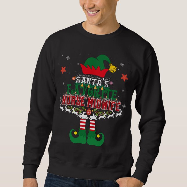Santa's Favorite Ho Ugly jul Sweater Lång Ärmad Tröja (Framsida)