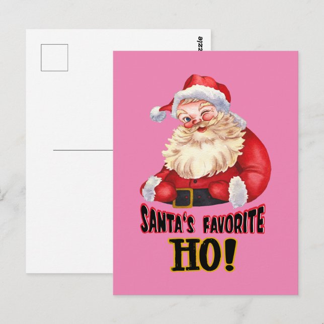 Santa's Favorite Ho Vykort (Fram/baksida)