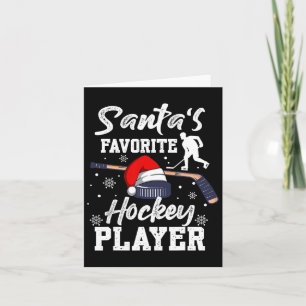 Santa's Favorite Hockey Player jul Pajama Ho Kort