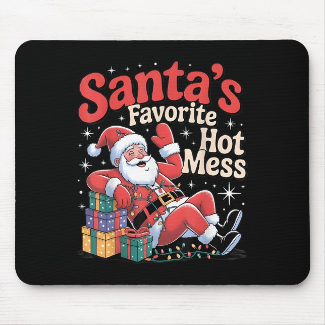 Santa's Favorite Hot Mess Christmas Funny Margarit Musmatta (Framsidan)
