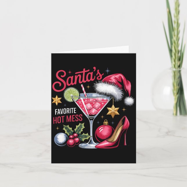 Santa's Favorite Hot Mess Christmas Martini  Kort (Framsida)