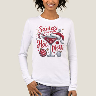 Santa's favorite hot mess, christmas shirt, festiv t shirt