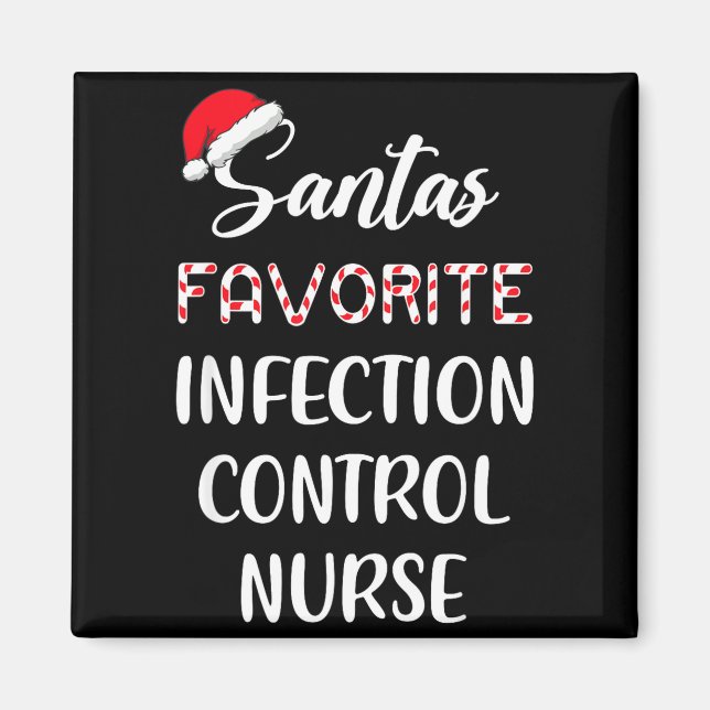 Santa's Favorite Infection Control Nurse Christmas Magnet (Framsidan)