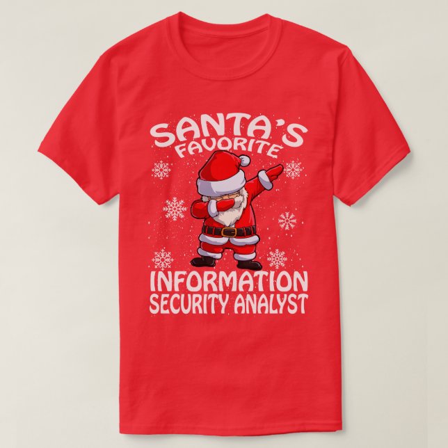 Santas Favorite Information Security Analyst Chris T Shirt (Design framsida)