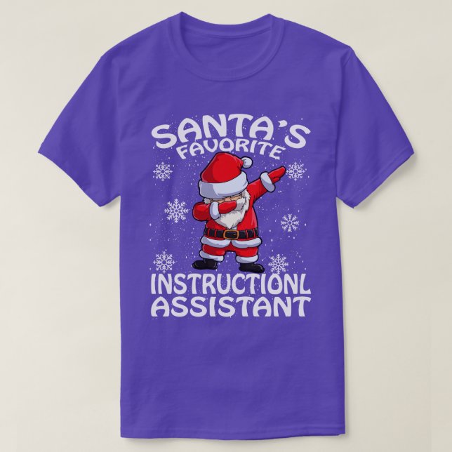 Santas Favorite Instructions Assistant jul T Shirt (Design framsida)