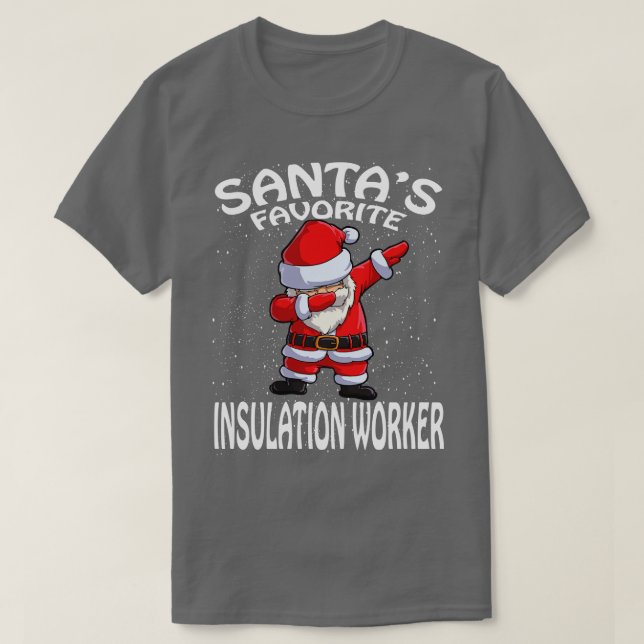 Santas Favorite Insulation Worker-jul T Shirt (Design framsida)