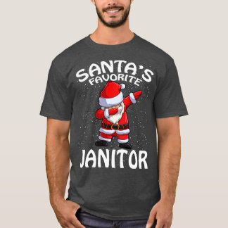 Santas Favorite Janitor jul T Shirt