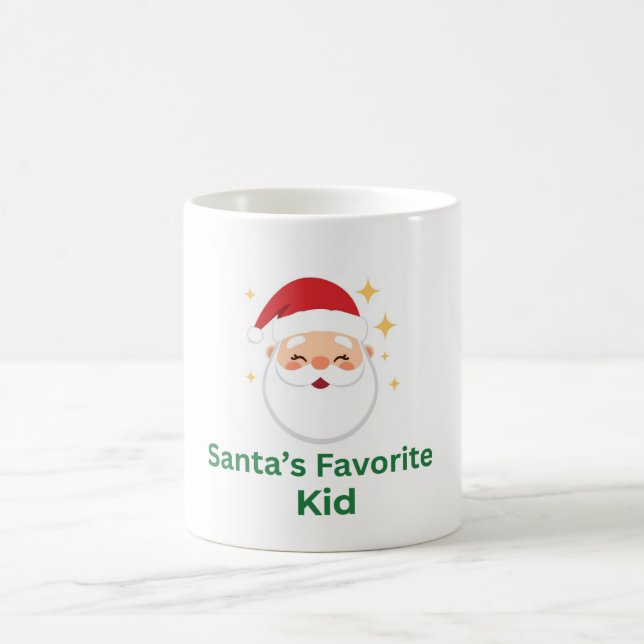 santas favorite kid mug kids christmas mug cute sa kaffemugg (Center)