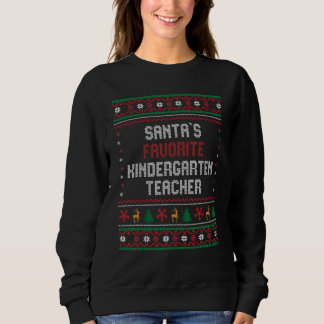 Santas Favorite Kindergarten Teacher       Chritsm T Shirt