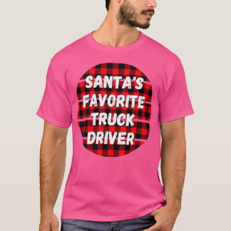 Santas Favorite Lastbil-chauffören Funny jul Holid T Shirt