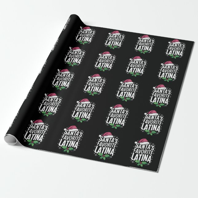 Santa's Favorite Latina jul Ugly Julafton Presentpapper (Utrullad)