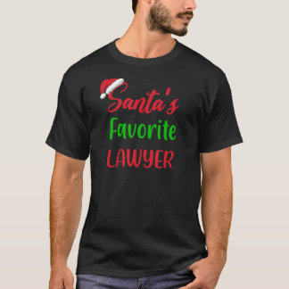Santas Favorite Lawyer jul Pajama Julafton T Shirt