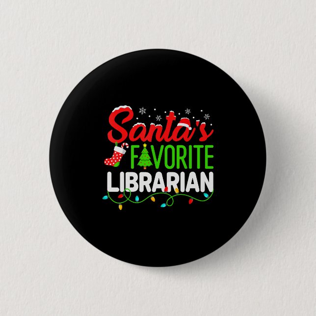 Santa's Favorite Librarian Christmas Library Book  Knapp (Framsida)