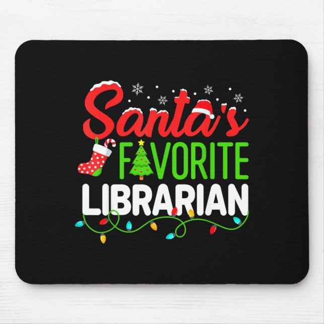 Santa's Favorite Librarian Christmas Library Book  Musmatta (Framsidan)