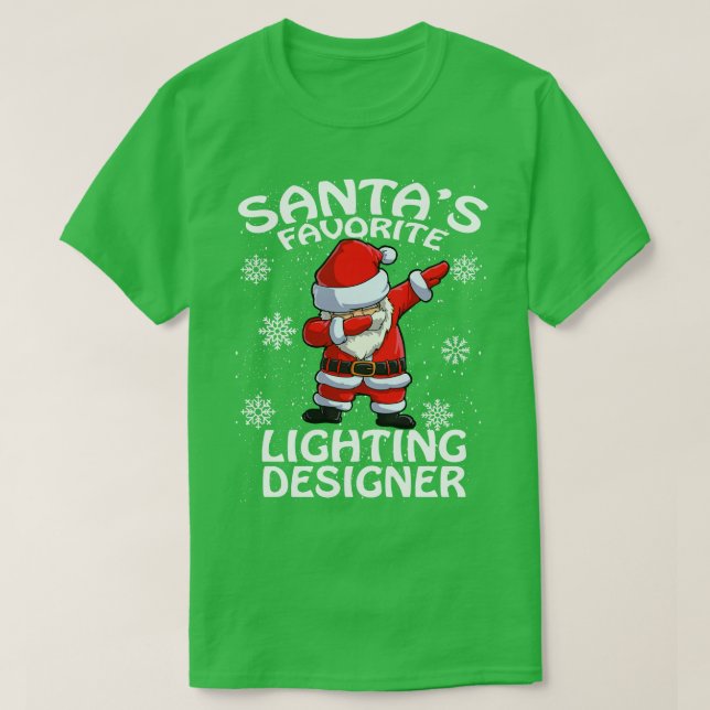 Santas Favorite Lighting Designer jul T Shirt (Design framsida)