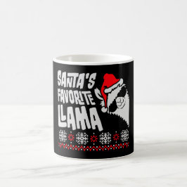 Santa's Favorite Llama Cool Sunglasses Side XMas Kaffemugg