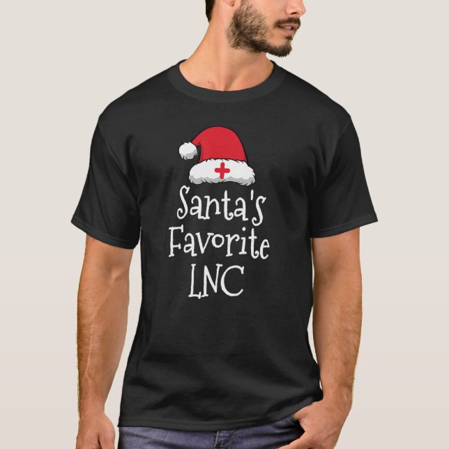 Santas Favorite LNC   Christmas     T Shirt (Framsida)