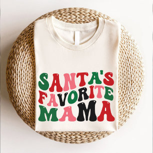 Santas Favorite Mamma Groovy jul T Shirt