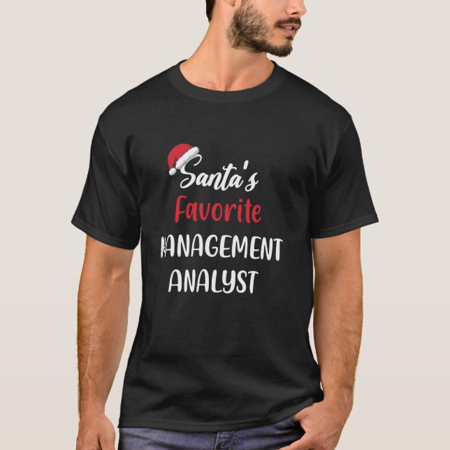 Santas Favorite Management Analyst - julklapp T Shirt (Framsida)