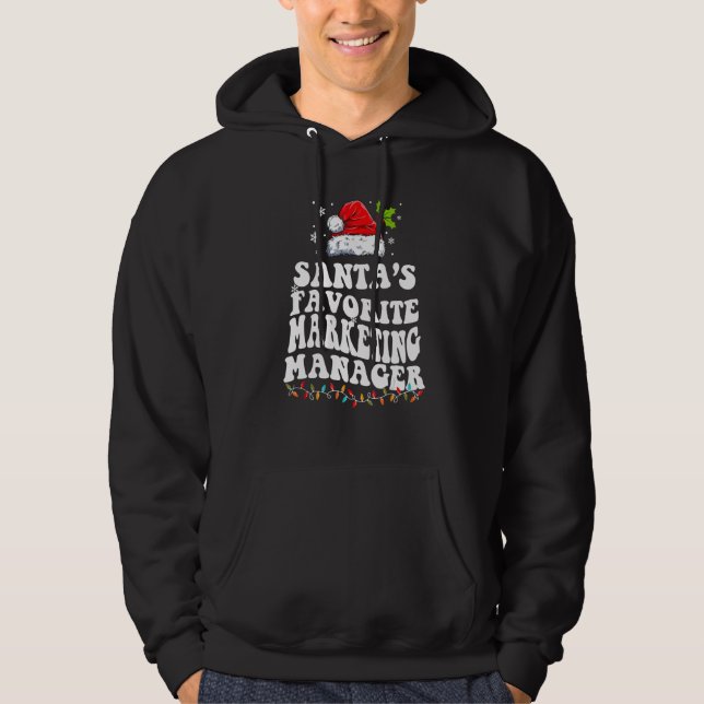 Santa's Favorite Marketing Manager Christmas     Hoodie (Framsida)