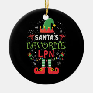 Santas Favorite Massage Therapist Julgransprydnad Keramik